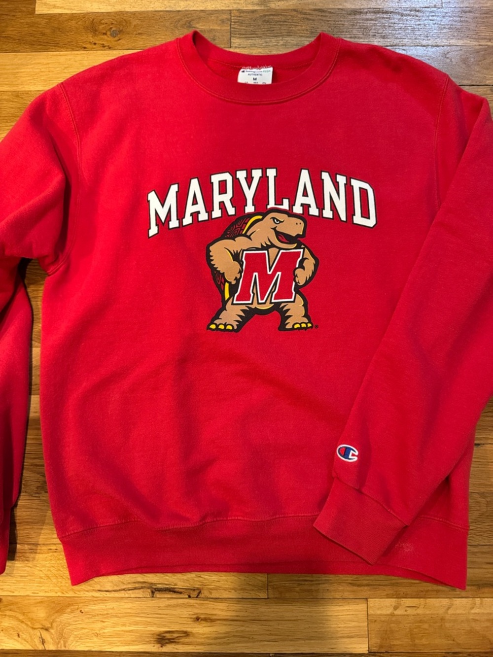 Champion Maryland Red Crewneck Sweatshirt size Medium Unisex